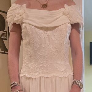 Jessica McClintock Cream Wedding Dress